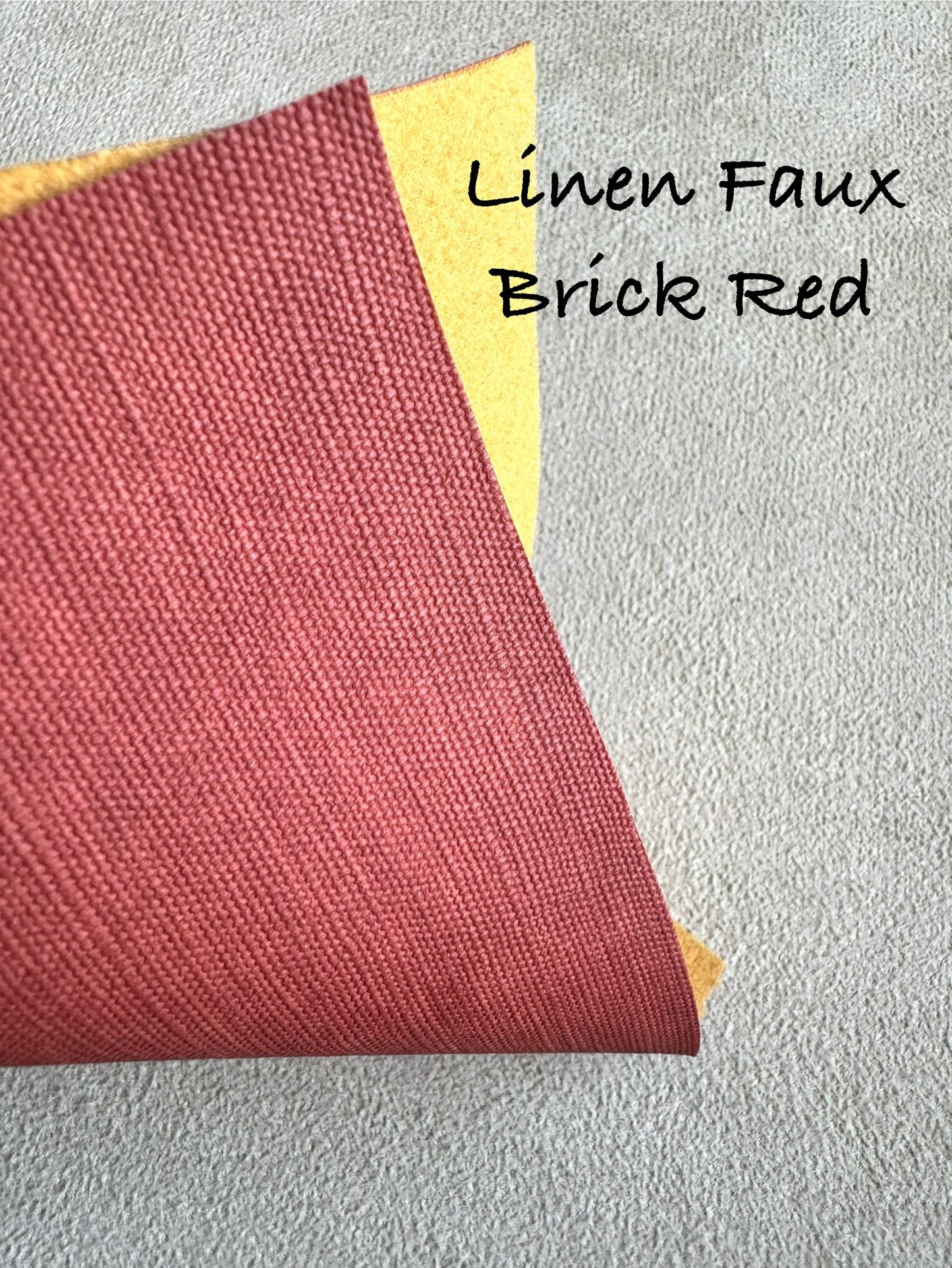 Faux Linen Leather Print