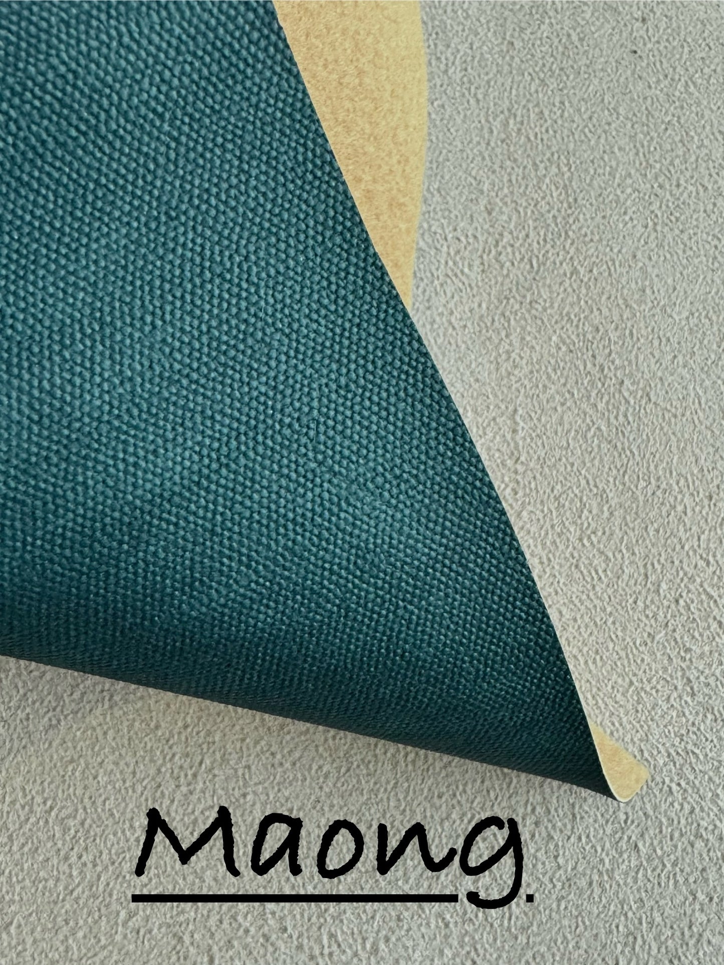 Faux Linen Leather Print