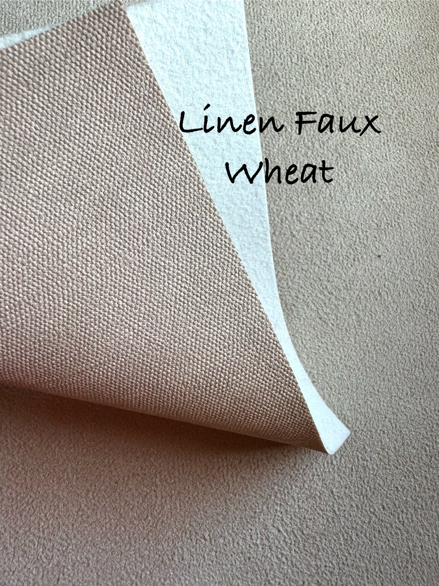 Faux Linen Leather Print