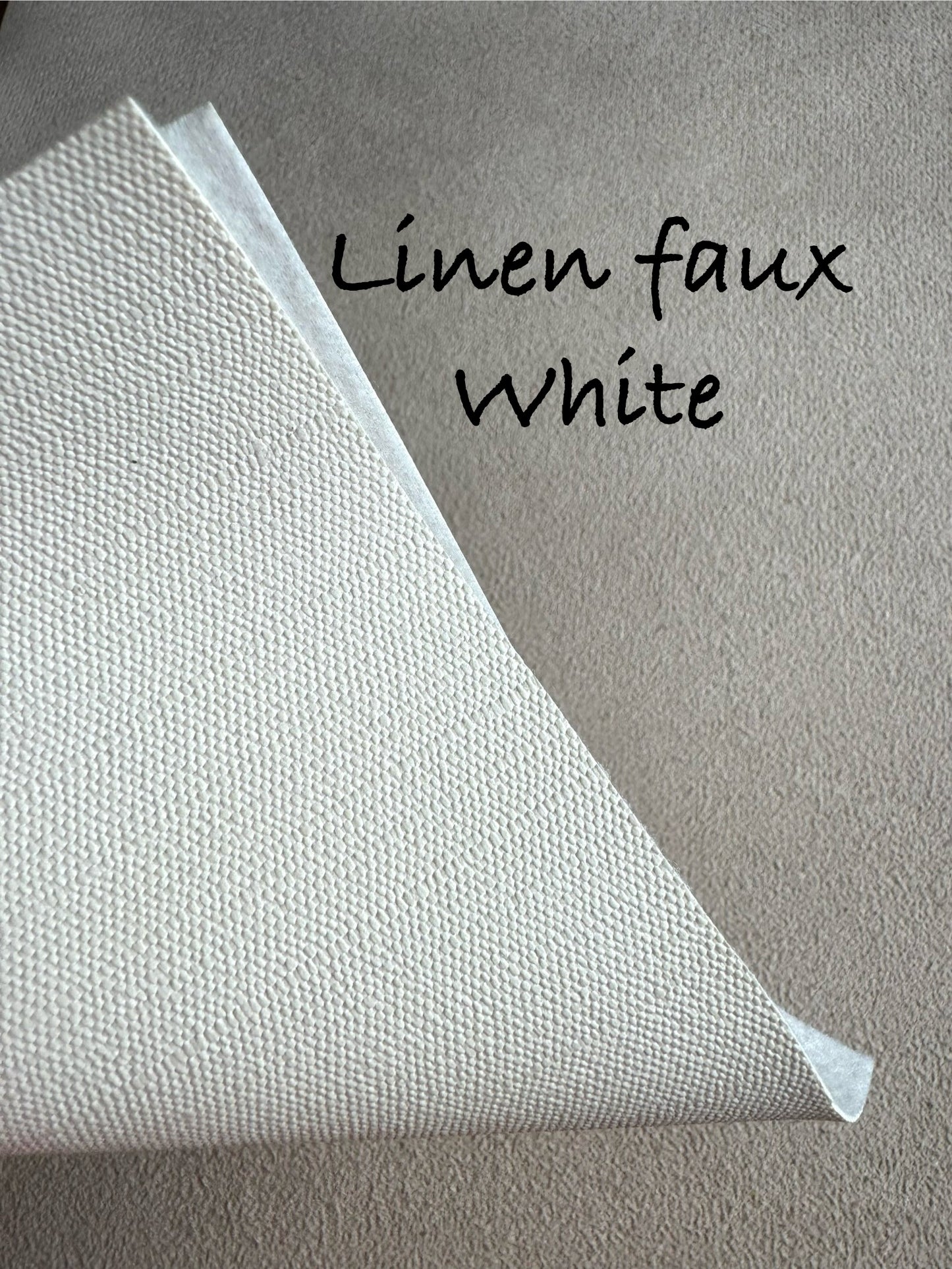 Faux Linen Leather Print
