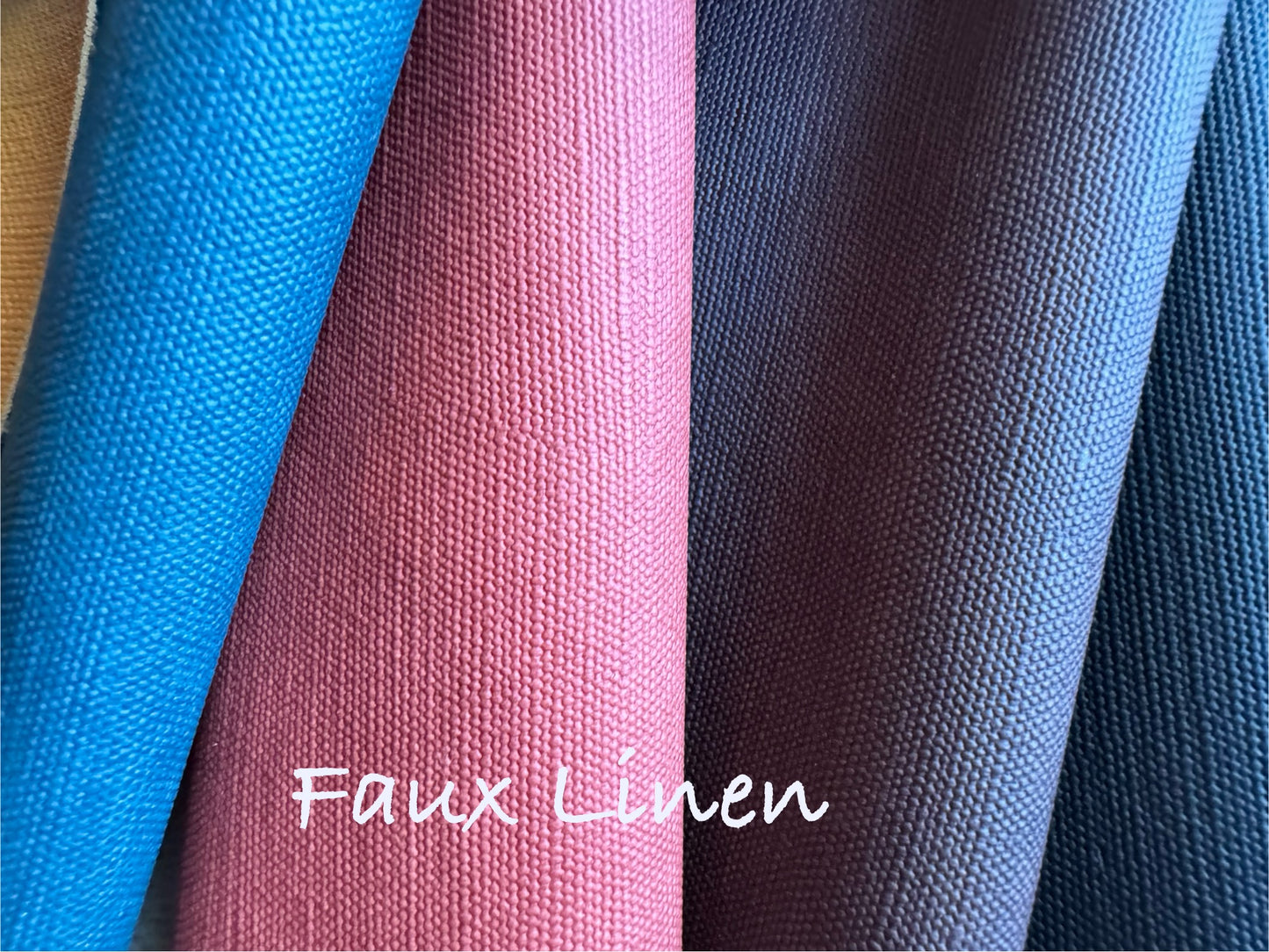 Faux Linen Leather Print