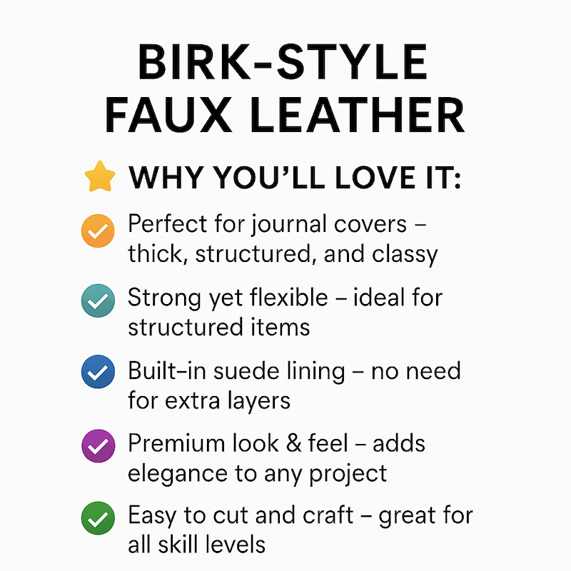 [YARD] Birks-ton Faux Leather | 1.8mm Thick | Built-in Suede Lining | DIY Journal | DIY Crafts