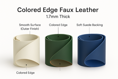 [Yard] COACHA Colored Edge [GILID] Faux Leather | Suede Lining | DIY Crafts, Wallets
