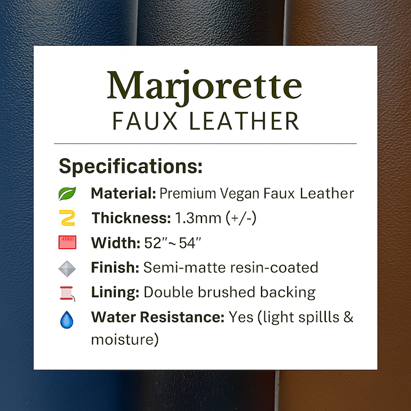 [Yard] Marjorette Faux Leather | Upgrade Paddy |1.3mm |Water-Resistant| DIY Desk Pad | DIY Mouse Pad