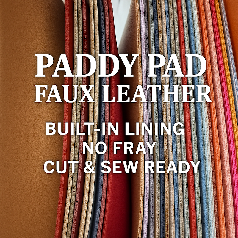 [YARD] Paddy Pad Faux Leather | 1.2mm Thick |Built-In Lining | Color Side |  Key Chain | DIY Crafts