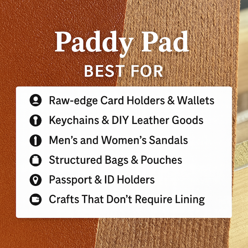 [YARD] Paddy Pad Faux Leather | 1.2mm Thick |Built-In Lining | Color Side |  Key Chain | DIY Crafts