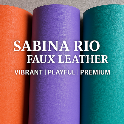 [YARD] Sabina Rio Plus Faux Leather | 1.6mm Thick Vibrant Colors |Velvet Built-In Lining| DIYCrafts