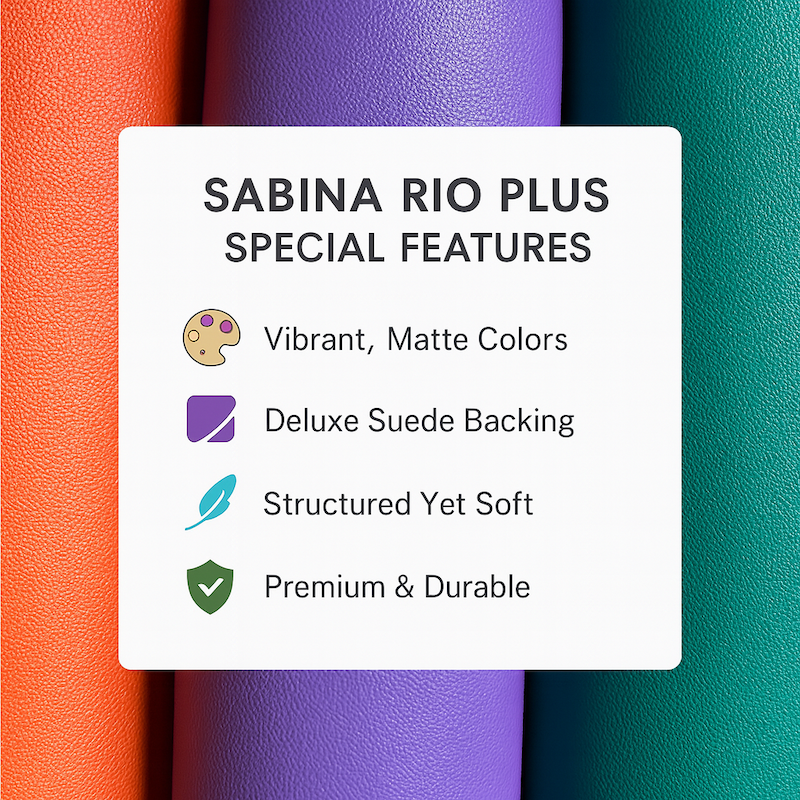 [YARD] Sabina Rio Plus Faux Leather | 1.6mm Thick Vibrant Colors |Velvet Built-In Lining| DIYCrafts