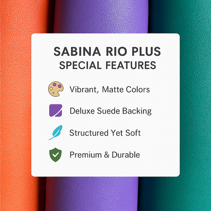 [YARD] Sabina Rio Plus Faux Leather | 1.6mm Thick Vibrant Colors |Velvet Built-In Lining| DIYCrafts