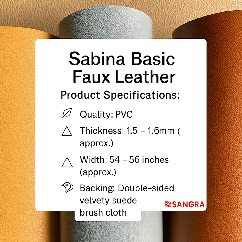[YARD] Sabina Basic (Part 1) Faux Leather | 1.6mm | Velvet Suede Lining | DIY Crafts | key Chain
