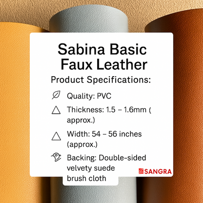 [YARD] Sabina Basic (Part 1) Faux Leather | 1.6mm | Velvet Suede Lining | DIY Crafts | key Chain